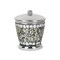 Vanity Jar | Stylish Storage for Swabs, Sponges & Bath Salts | Decorative Canister with Ice Mosaic Finish